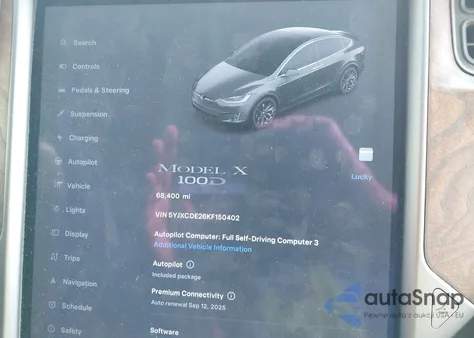 2019 Tesla Model X 100D/75D/Long Range/Standard Range из США, поврежденный, VIN 5YJXCDE26KF150402